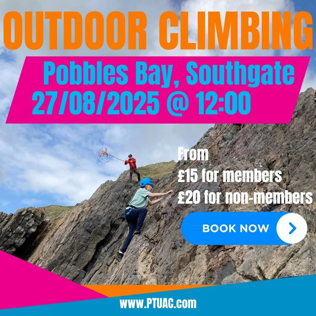 🧗OUTDOOR CLIMBING DAY🧗
Don't worry if you missed our first outdoor climbing day of summer. We have another one on 27/08/25.

Join us on the stunning Gower coastline for our next outdoorclimbing day.

Where: Pobbles Bay, Southgate
When: 27/08/25 @ 1