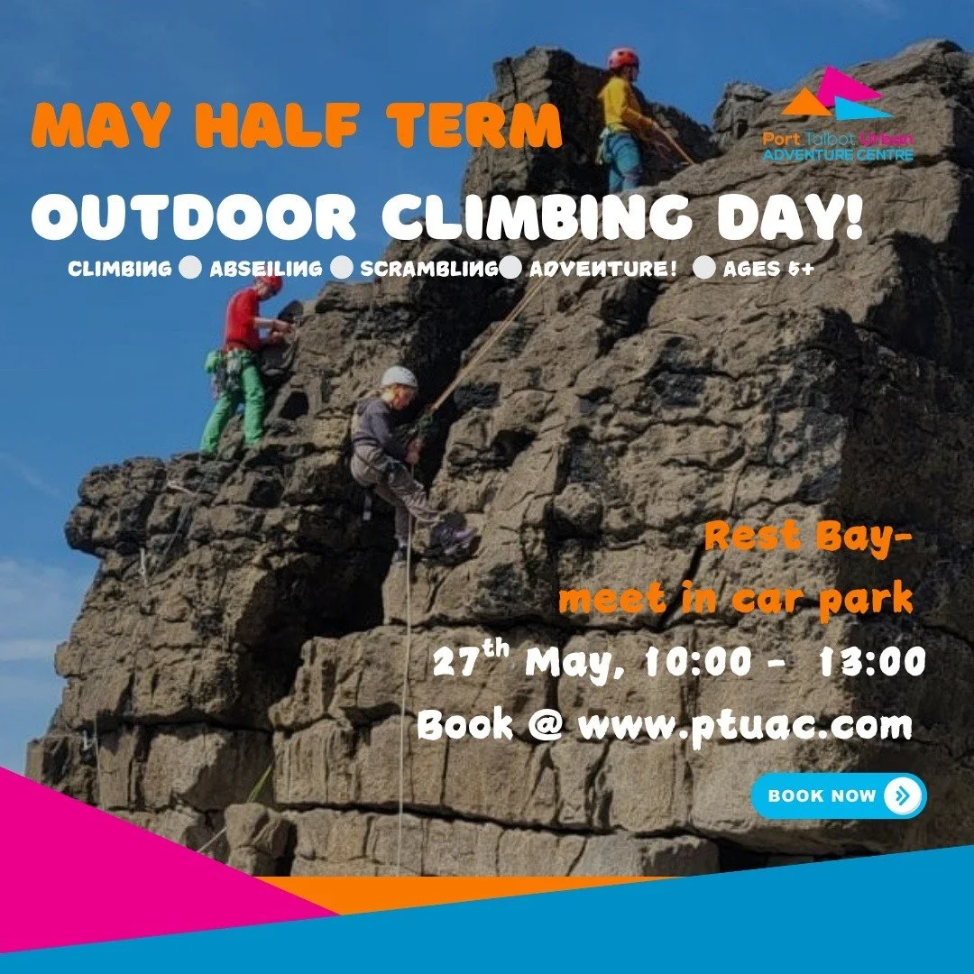 Come try outdoor climbing in Porthcawl! 
The perfect opportunity to put those indoor climbing skills to use! 

All equipment provided 

Date:
May 27th 
10:00 - 13:00 

Booking essential at https://www.ptuac.com

Meet @ Rest Bay car park