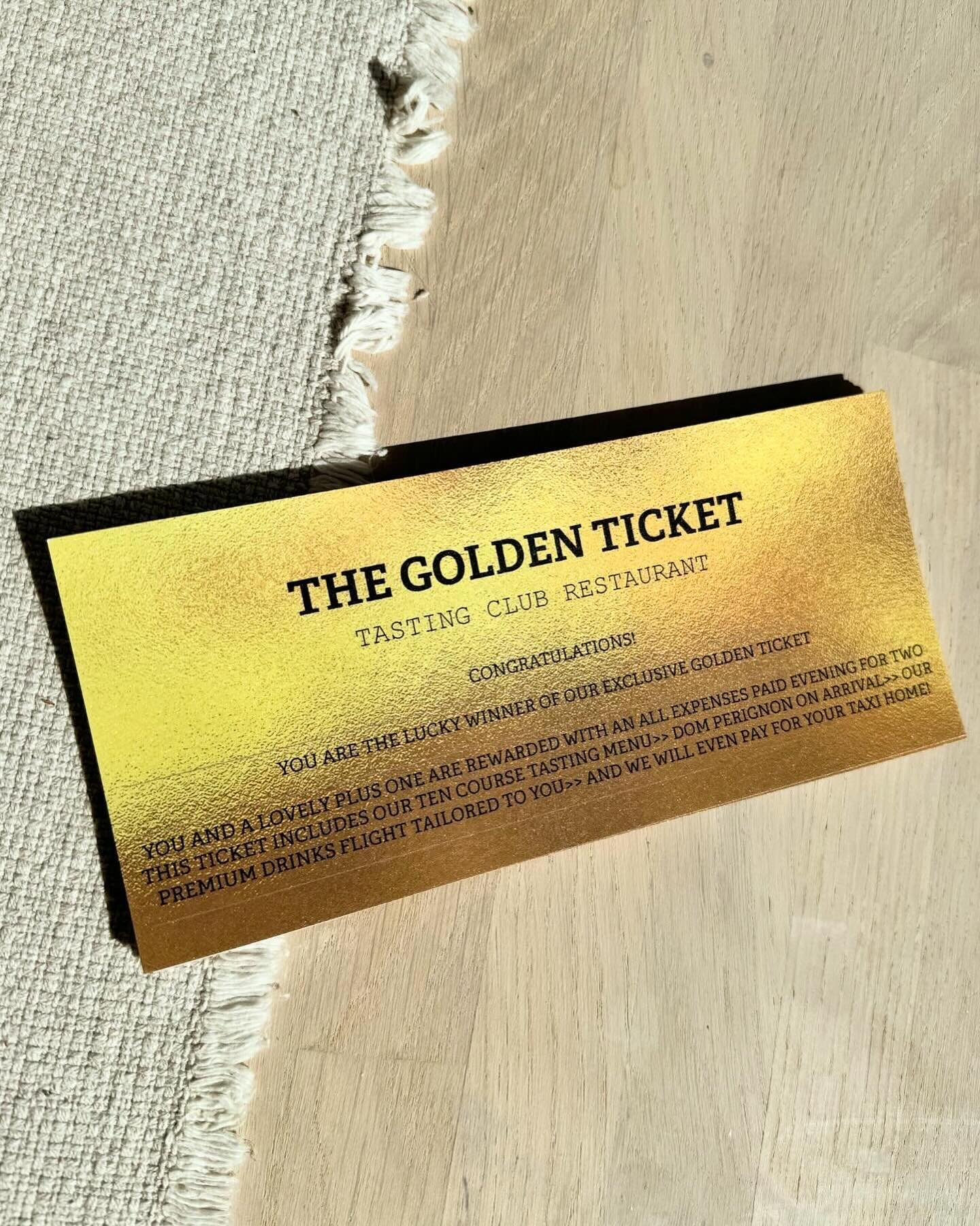 COMPETITION TIME! 
WHO WANTS A GOLDEN TICKET? 🎫 

Spring is now in bloom, and with it comes our new exciting menu AND bookings release, it&rsquo;s our favourite time of year! 😍✨ 

To celebrate, we thought we would treat one of you lovely lot to the
