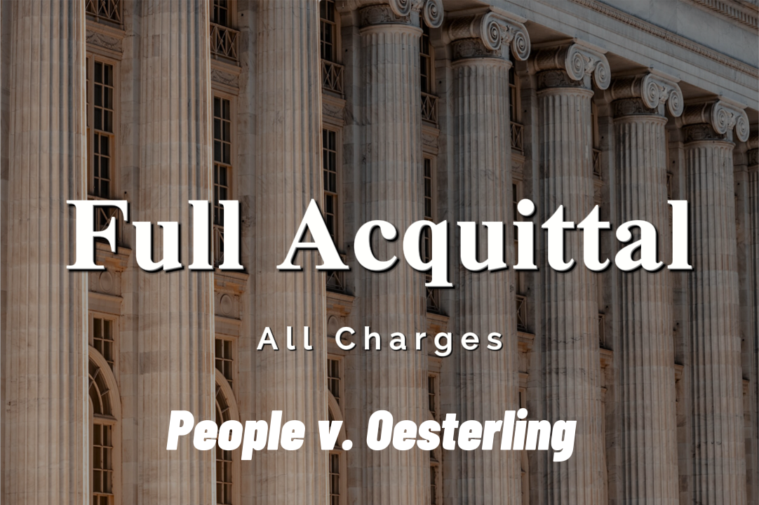  Dr. Oesterling was acquitted of all charges after a month-long trial. 