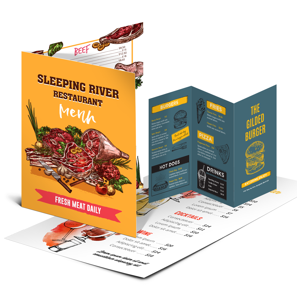 brochures and menu printing