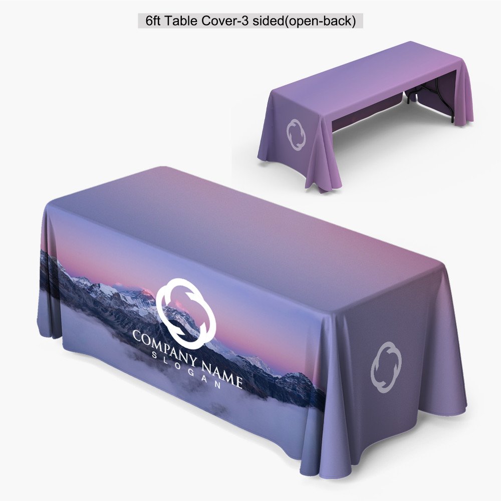 6 foot open back table cover
