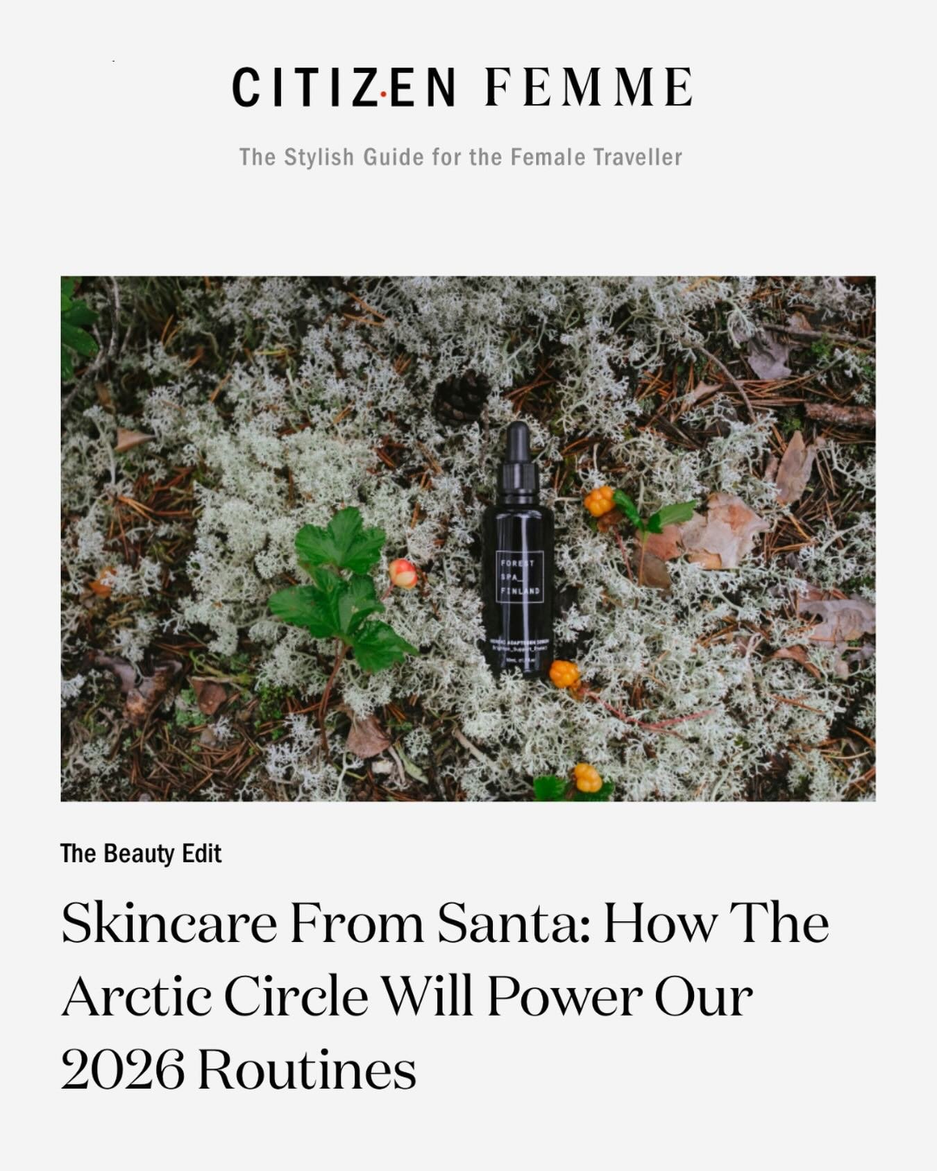 Sisu is at the heart of Finnish wellbeing, it&rsquo;s a calm determination to endure and evolve, just like the adaptogens that power @forest_spa_finland formulations. The winter months when to draw on that strength most, it encourages a mindful retur