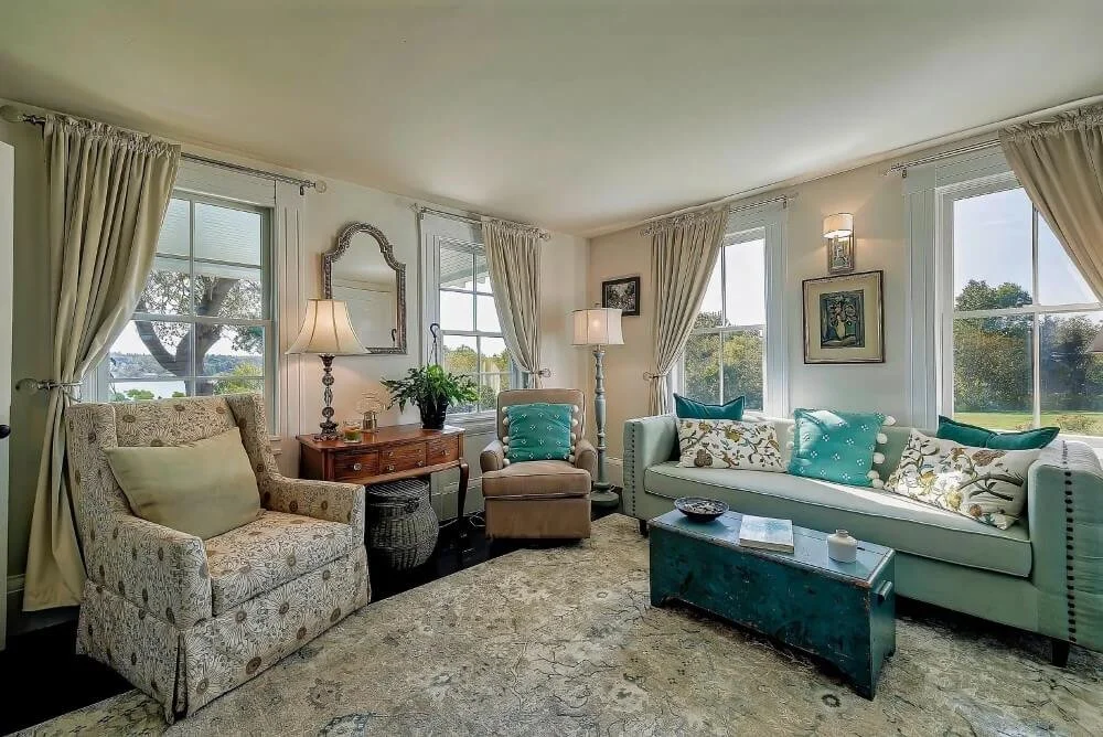 1815 Greek Revival Saltwater Farm Sedgwick Maine - 4 - living room.jpeg