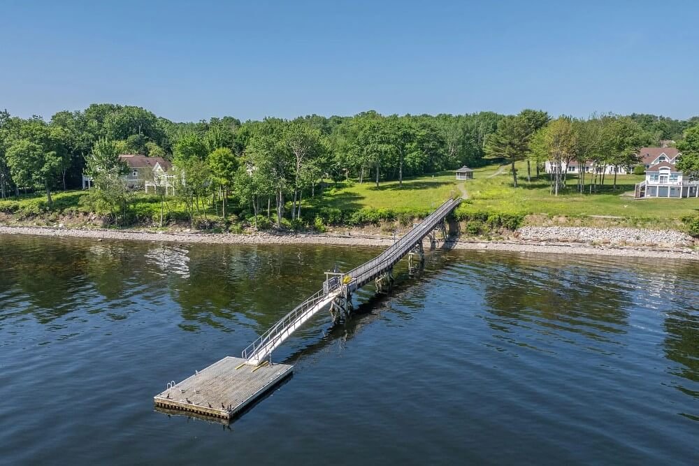 Crosby Manor 1912 New Englander style Belfast Maine - 3 - dock and river.jpeg