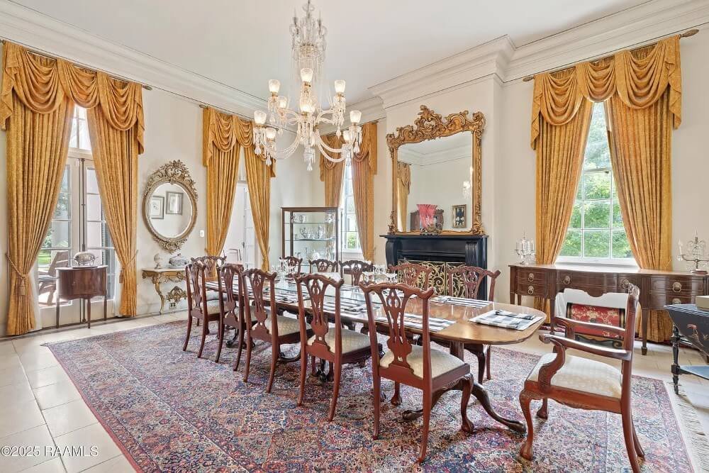 Oaklawn Manor 1836 Greek Colonial Cypremort Point Louisiana - 9 - dining room.jpeg