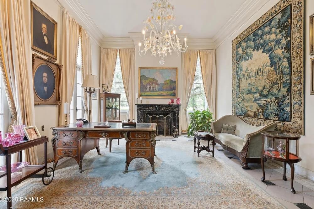 Oaklawn Manor 1836 Greek Colonial Cypremort Point Louisiana - 14 - office.jpeg