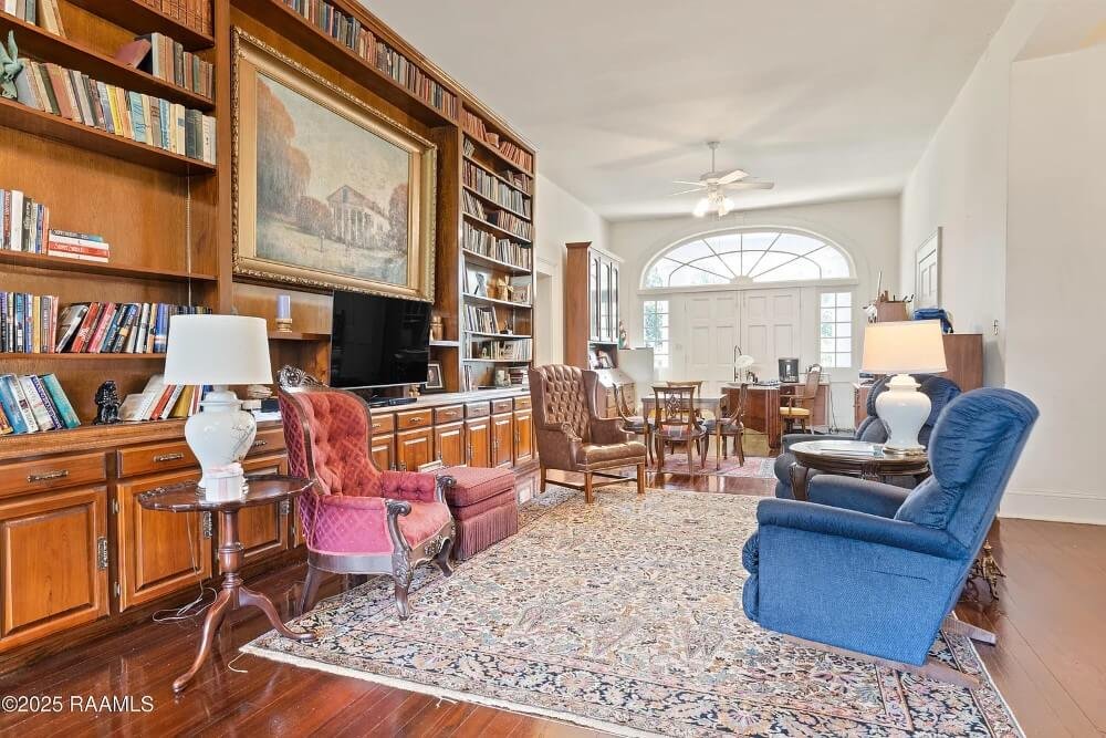 Oaklawn Manor 1836 Greek Colonial Cypremort Point Louisiana - 30 - library.jpeg