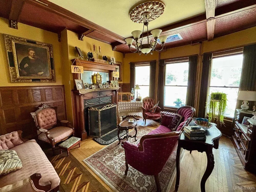 The Macloud House 1883 Victorian style Newberry Michigan - 8 - family room.jpeg