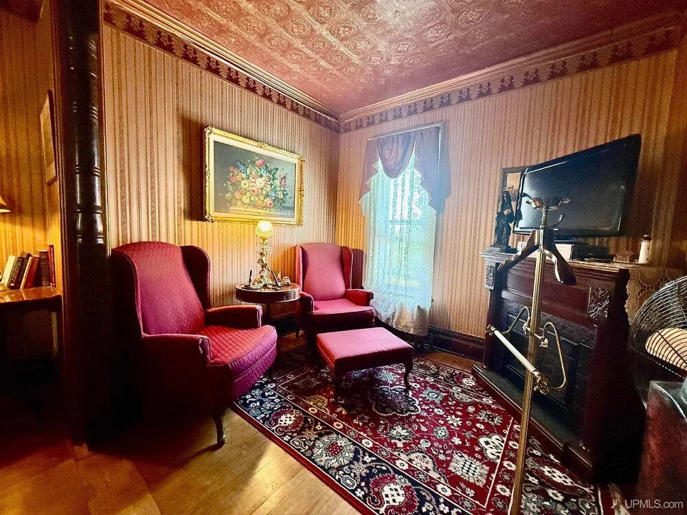 The Macloud House 1883 Victorian style Newberry Michigan - 28 - media area.jpeg