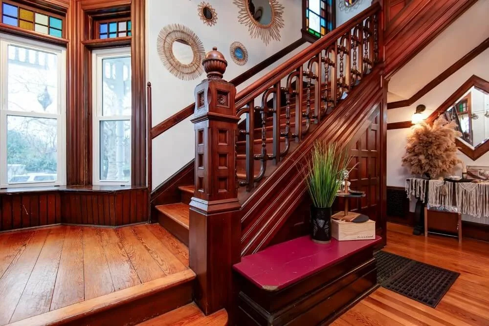 1886 Queen Anne house Springfield Missouri - 23 - staircase.jpg