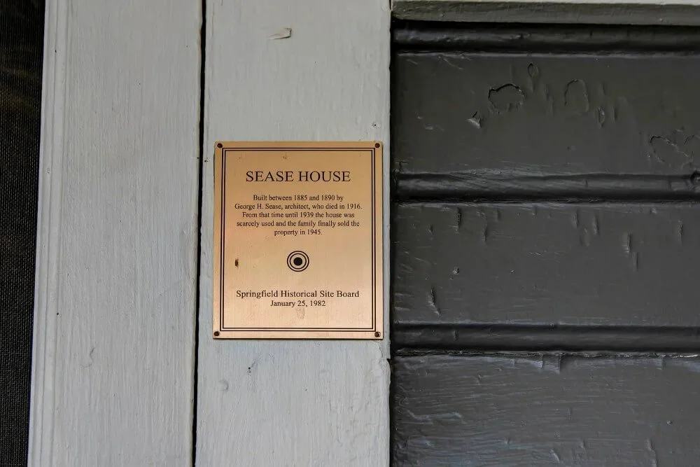 1886 Queen Anne house Springfield Missouri - 45 - sease house sign.jpg