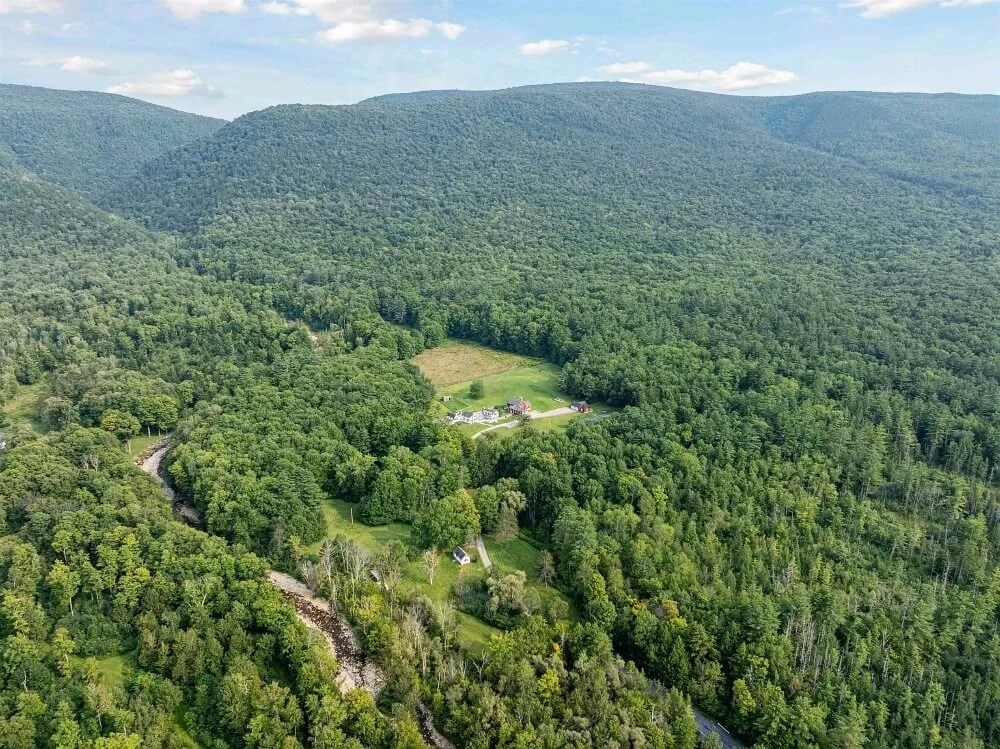 Boorn Brook Farm 1890 Farmhouse Manchester Vermont - 36 - aerial view.jpg