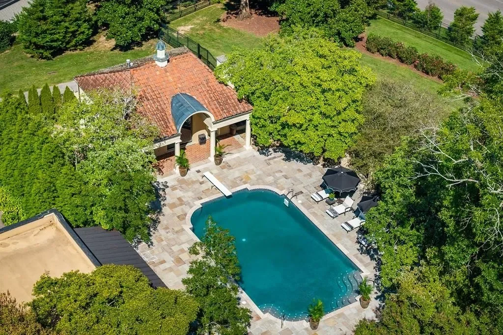 1928 Mediterranean house Cookeville Tennessee - 91 - aerial view.webp