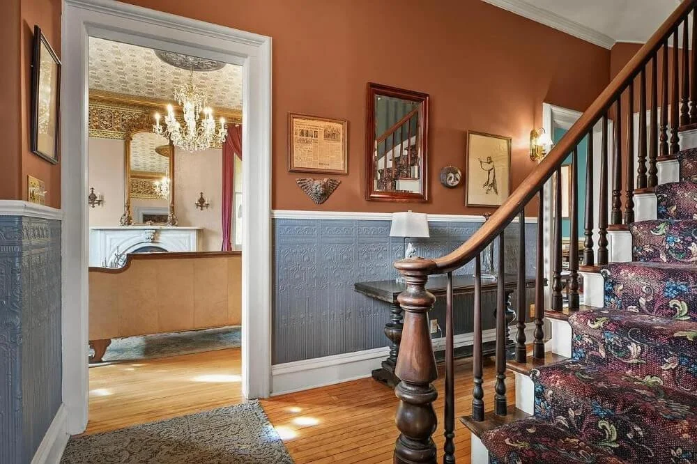 1854 Gothic Revival house Madison Wisconsin - 9 - staircase.jpg