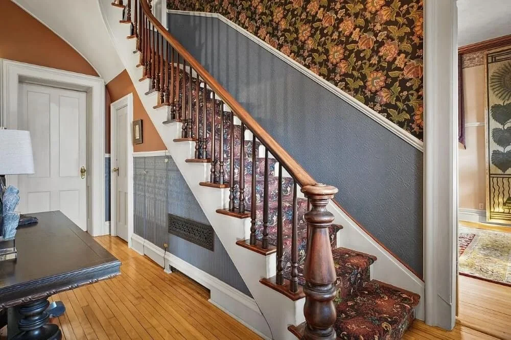 1854 Gothic Revival house Madison Wisconsin - 34 - stairs.jpg