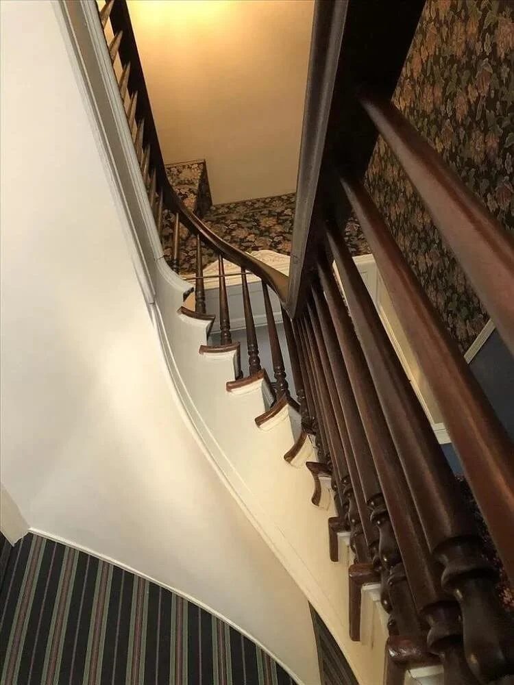 1854 Gothic Revival house Madison Wisconsin - 36 - stairs.jpg