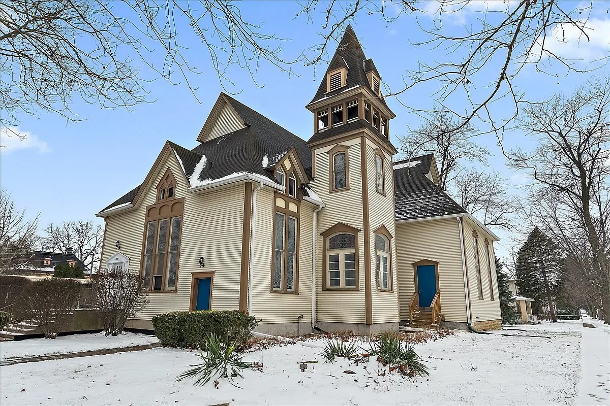 1900 Church converted to home in Peotone, Illinois - $424k