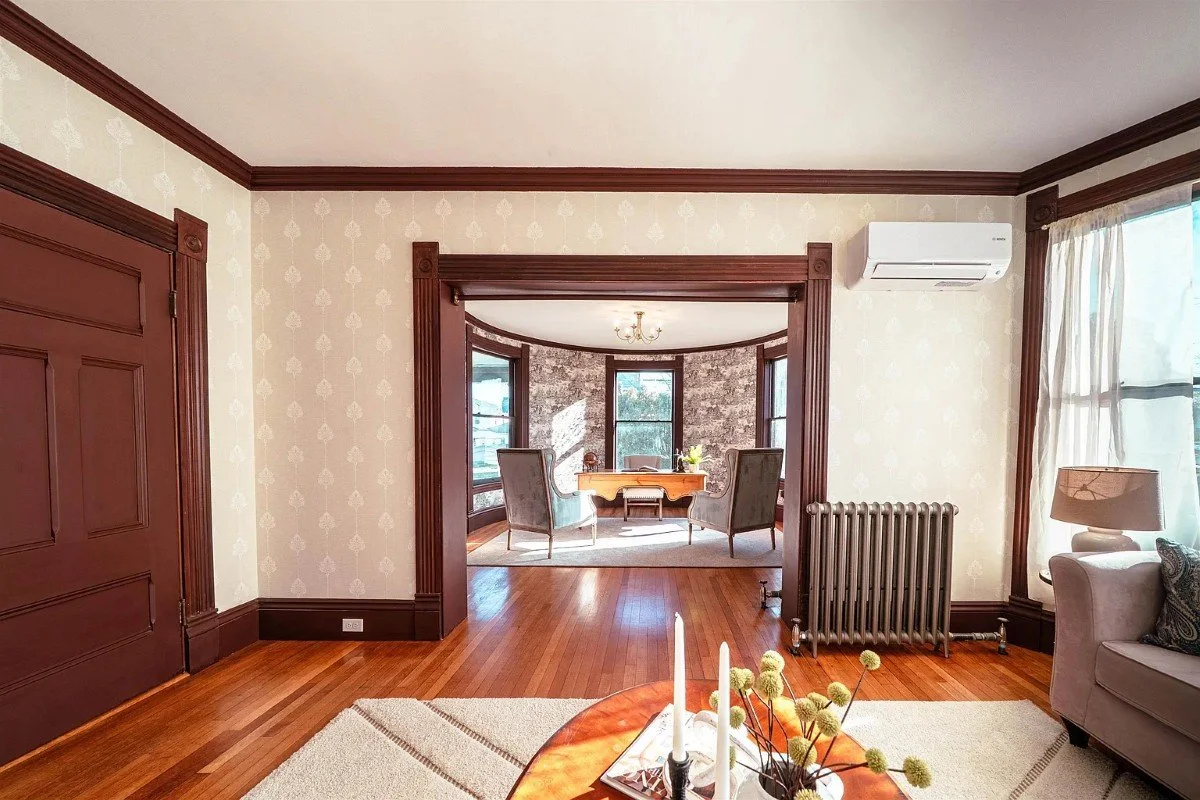The Stephen and Maria Mansfield House 1888 Queen Anne Nashua New Hampshire - 20 - living room.webp