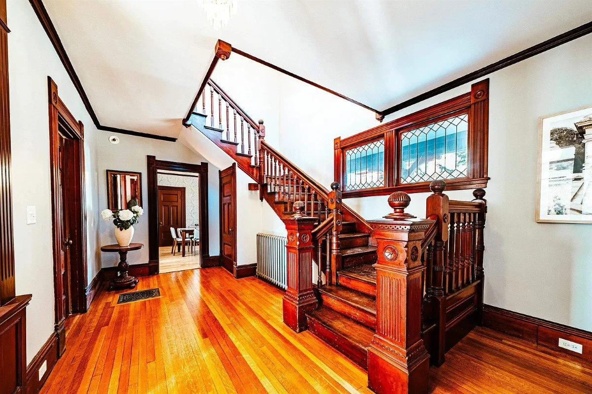 The Stephen and Maria Mansfield House 1888 Queen Anne Nashua New Hampshire - 33 - staircase.webp