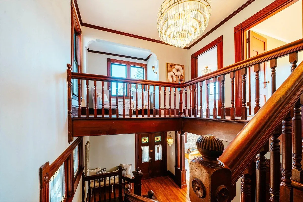 The Stephen and Maria Mansfield House 1888 Queen Anne Nashua New Hampshire - 34 - staircase.webp