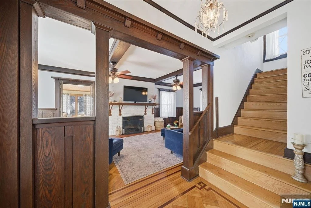 1917 Center Hall Colonial house Nutley Township New Jersey - 9 - entrance.jpg