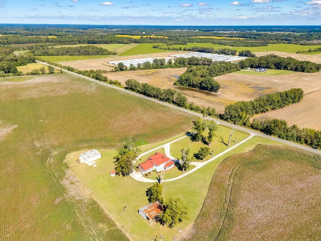 1920 Colonial house Bishopville South Carolina - 34 - aerial view.webp