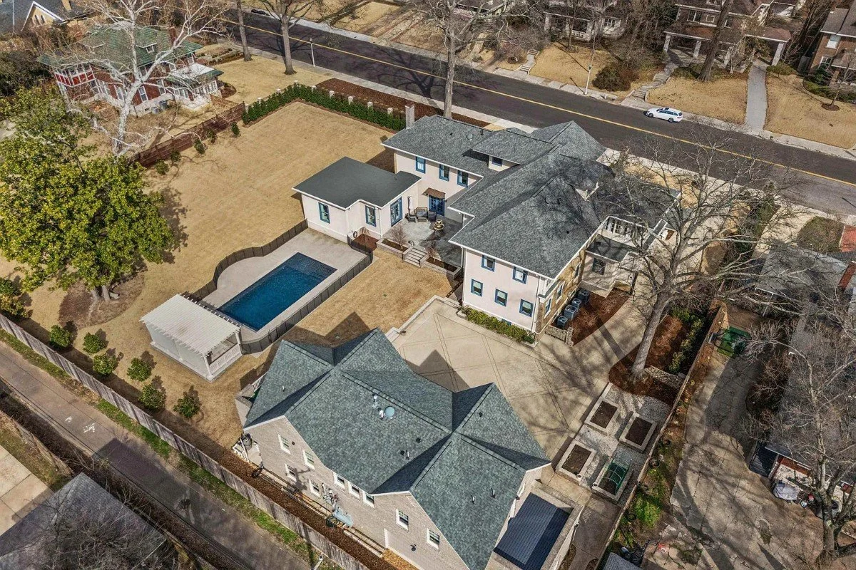 1920 Classical Revival house Memphis Tennessee - 35 - aerial view.webp