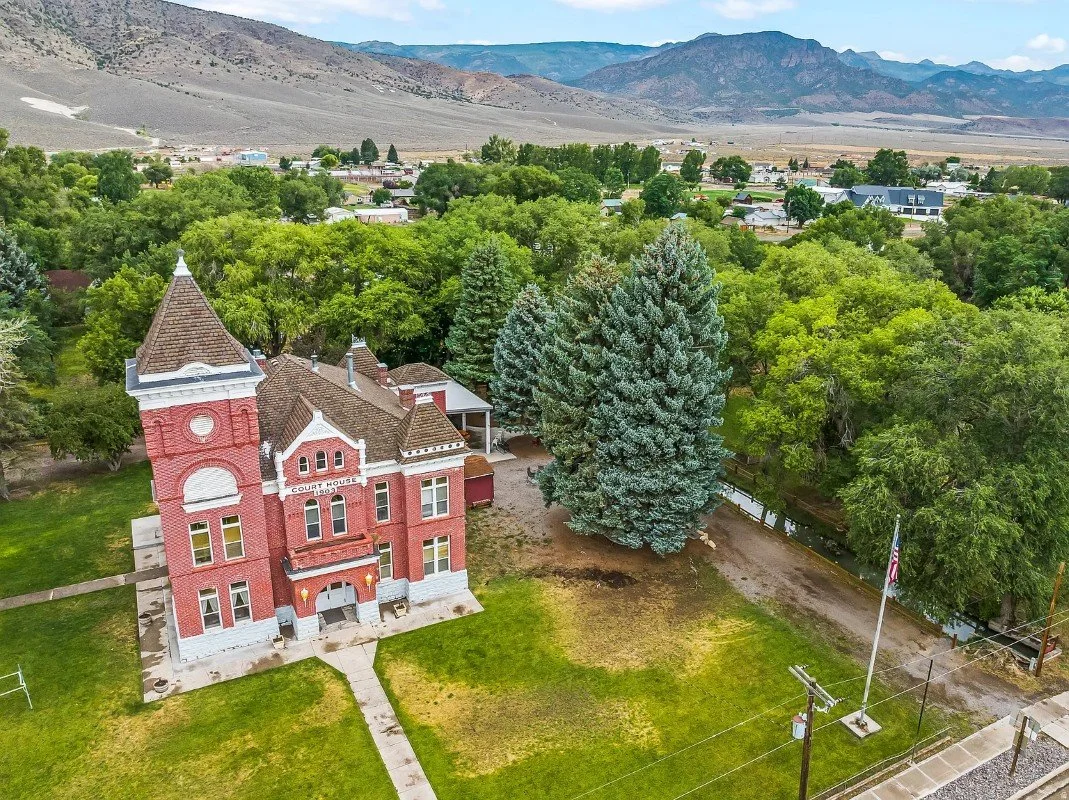 The Historic Junction Courthouse 1903 Edwardian Junction Utah - 96 - aerial view.webp