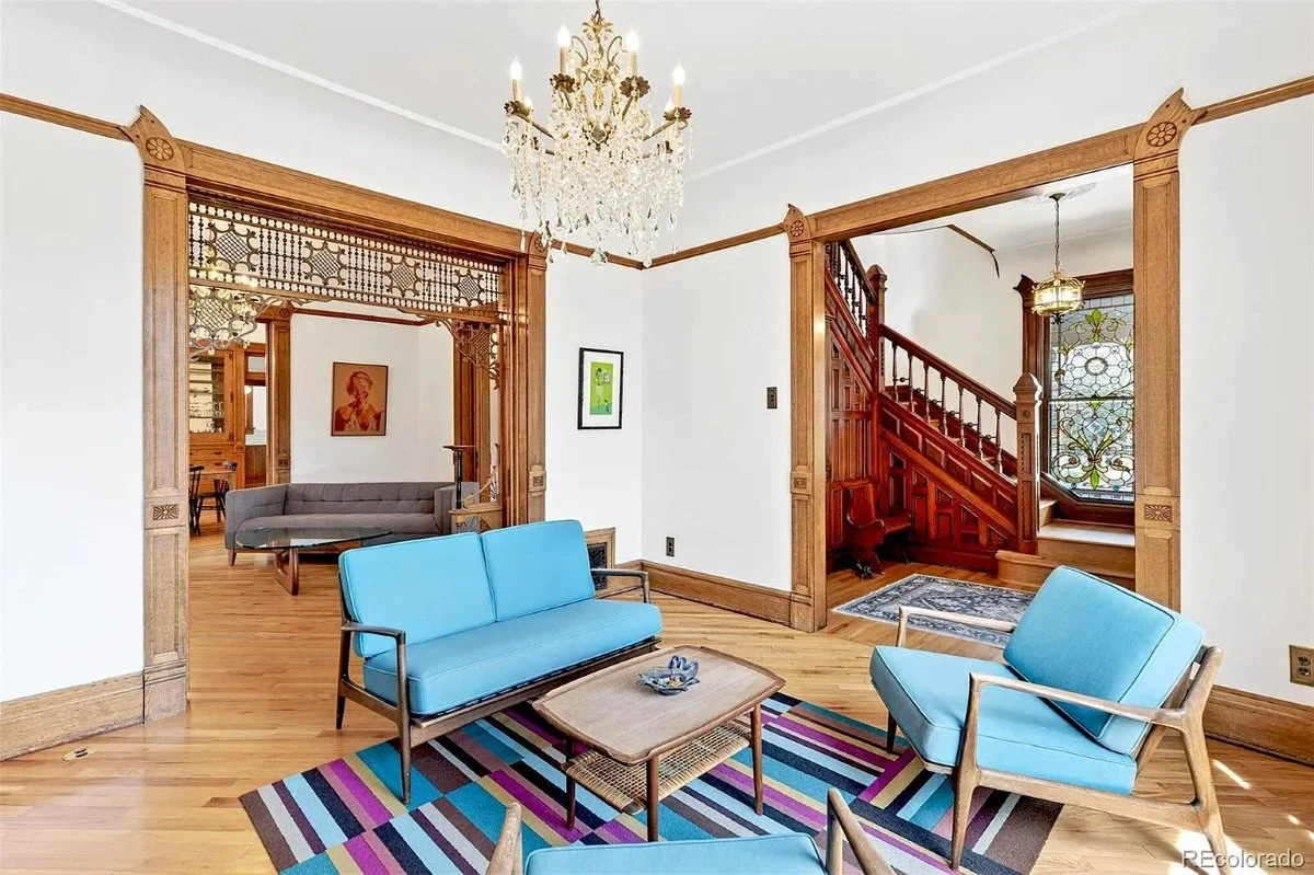 The Lobach House 1893 Victorian style Denver Colorado - 7 - living room.webp