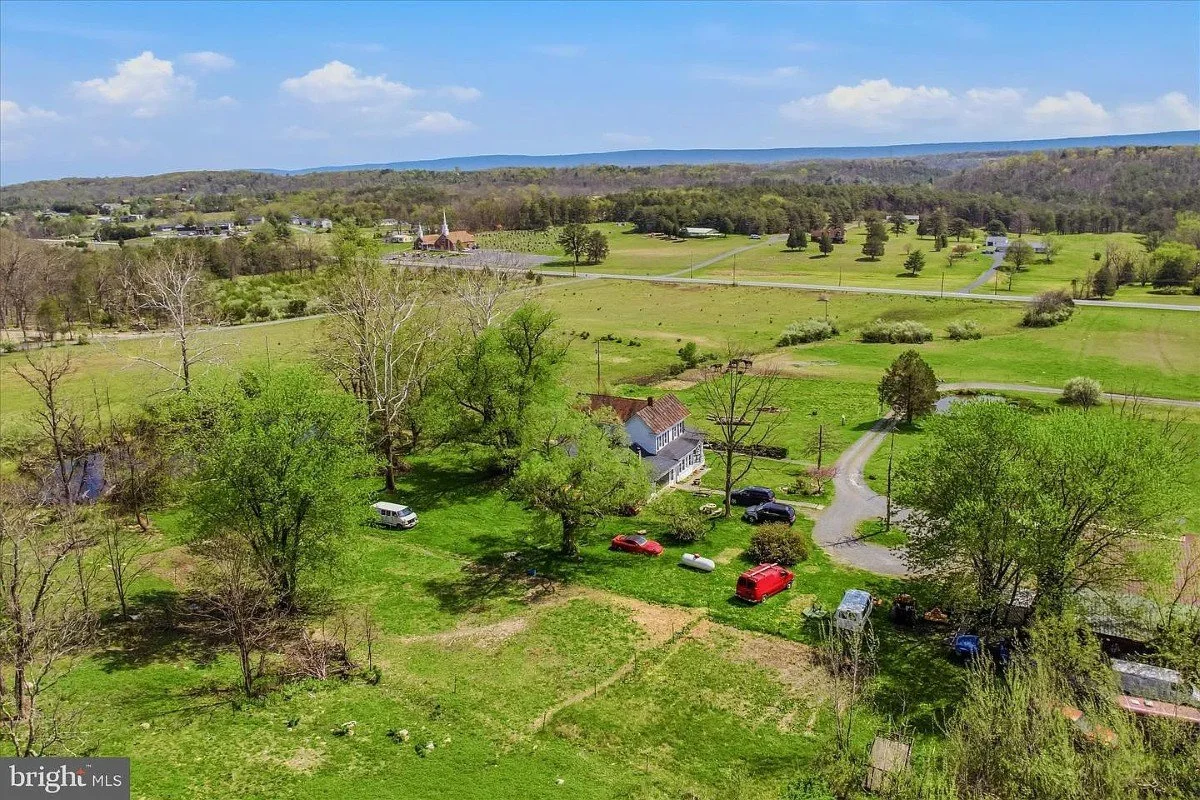 1888 Farmhouse Berkeley Springs West Virginia - 47 - aerial view.webp