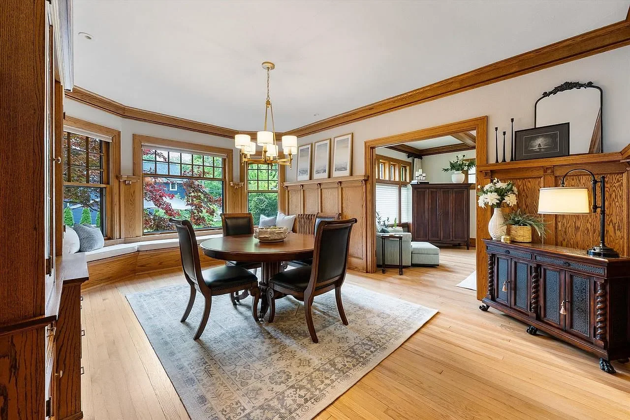 1907 Tudor Revival house Cedarburg Wisconsin - 15 - dining room.webp