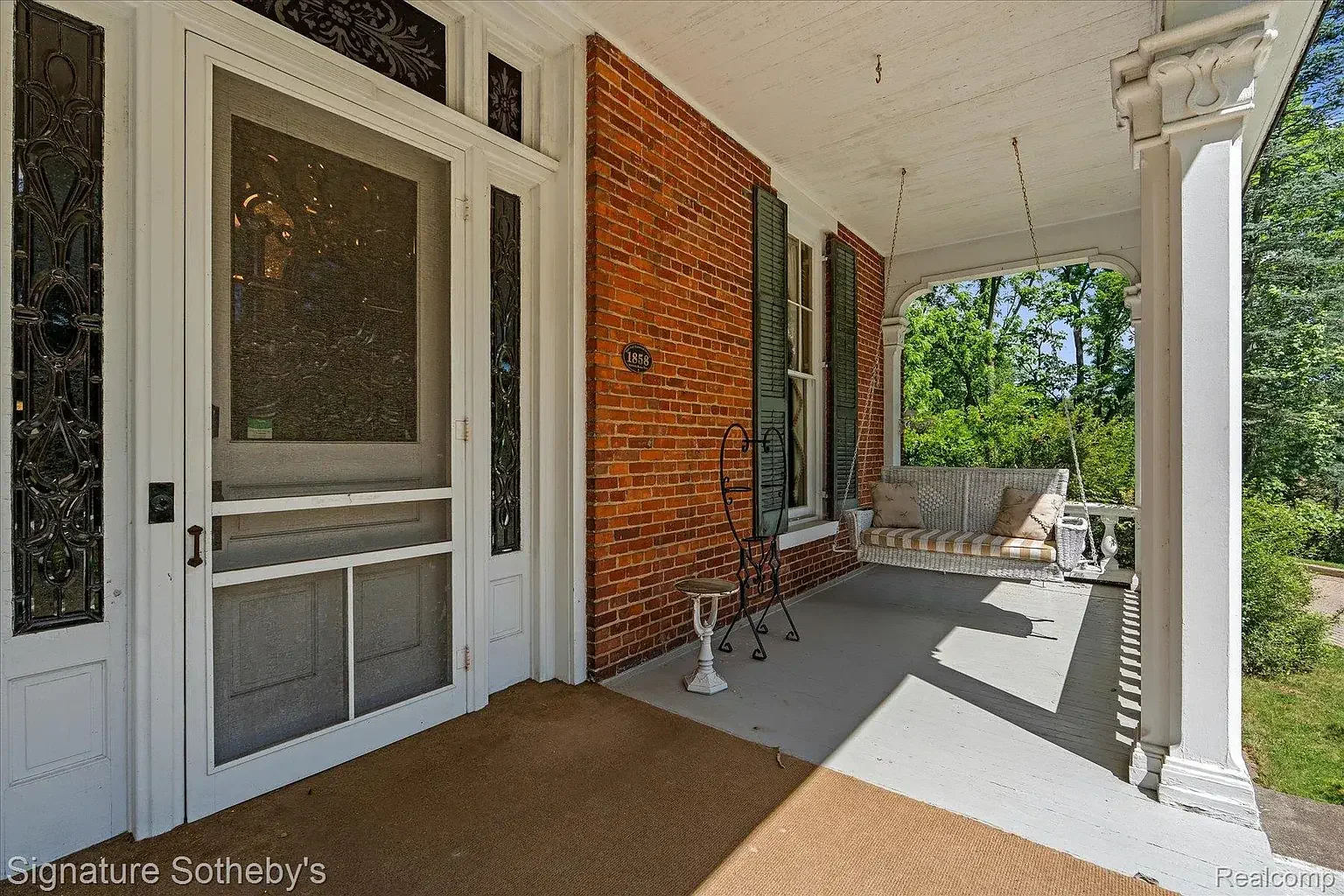 Oakhill Estate The Chauncey M. Brewer House 1858 Italianate Marshall Michigan - 10 - porch.webp