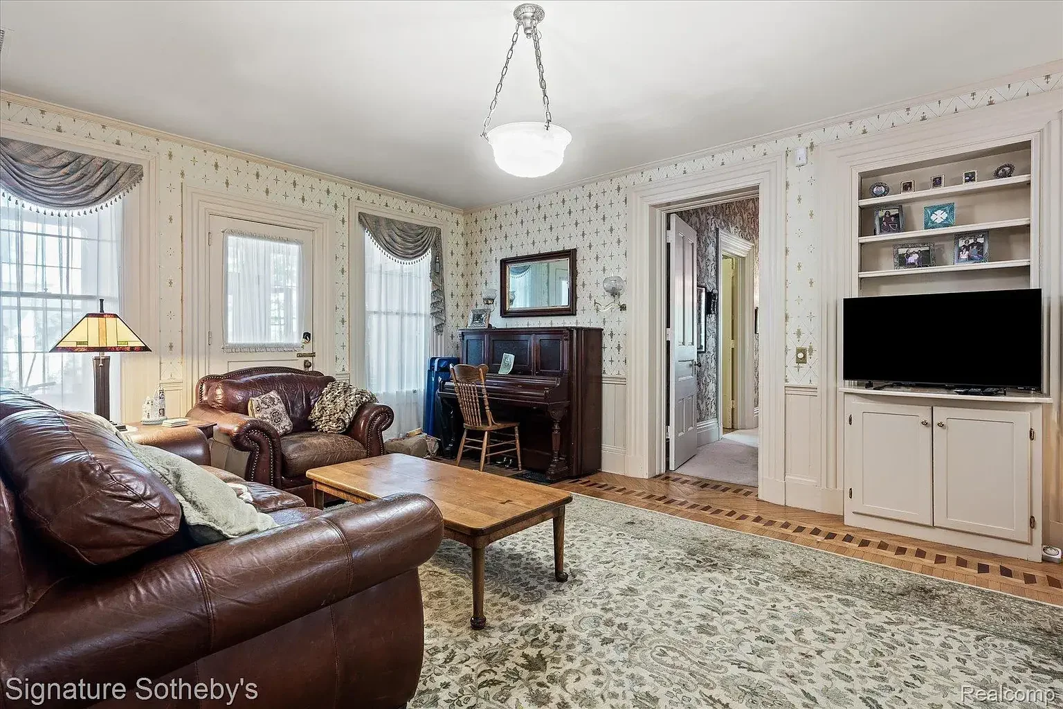 Oakhill Estate The Chauncey M. Brewer House 1858 Italianate Marshall Michigan - 18 - media room.webp