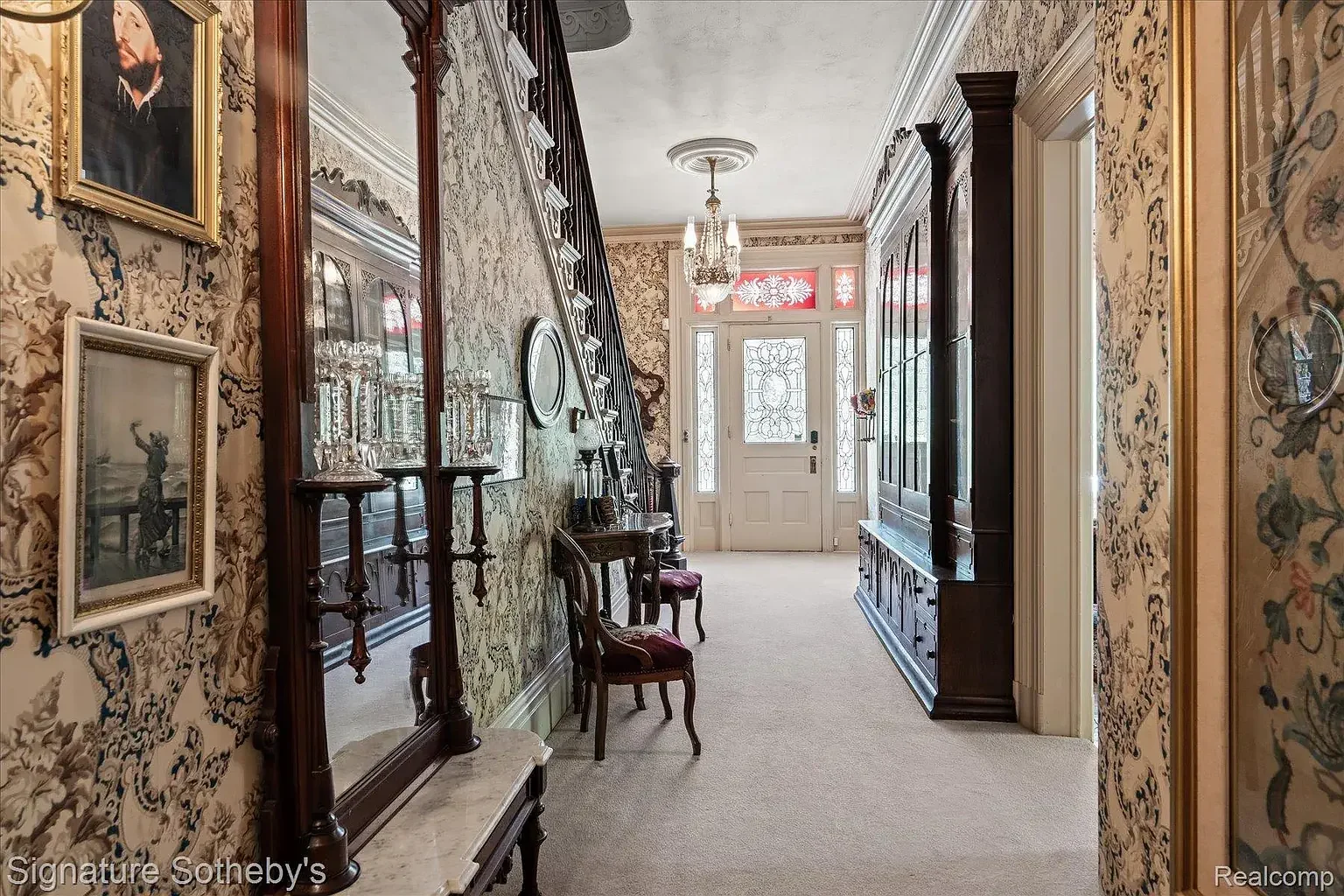 Oakhill Estate The Chauncey M. Brewer House 1858 Italianate Marshall Michigan - 22 - stairs.webp