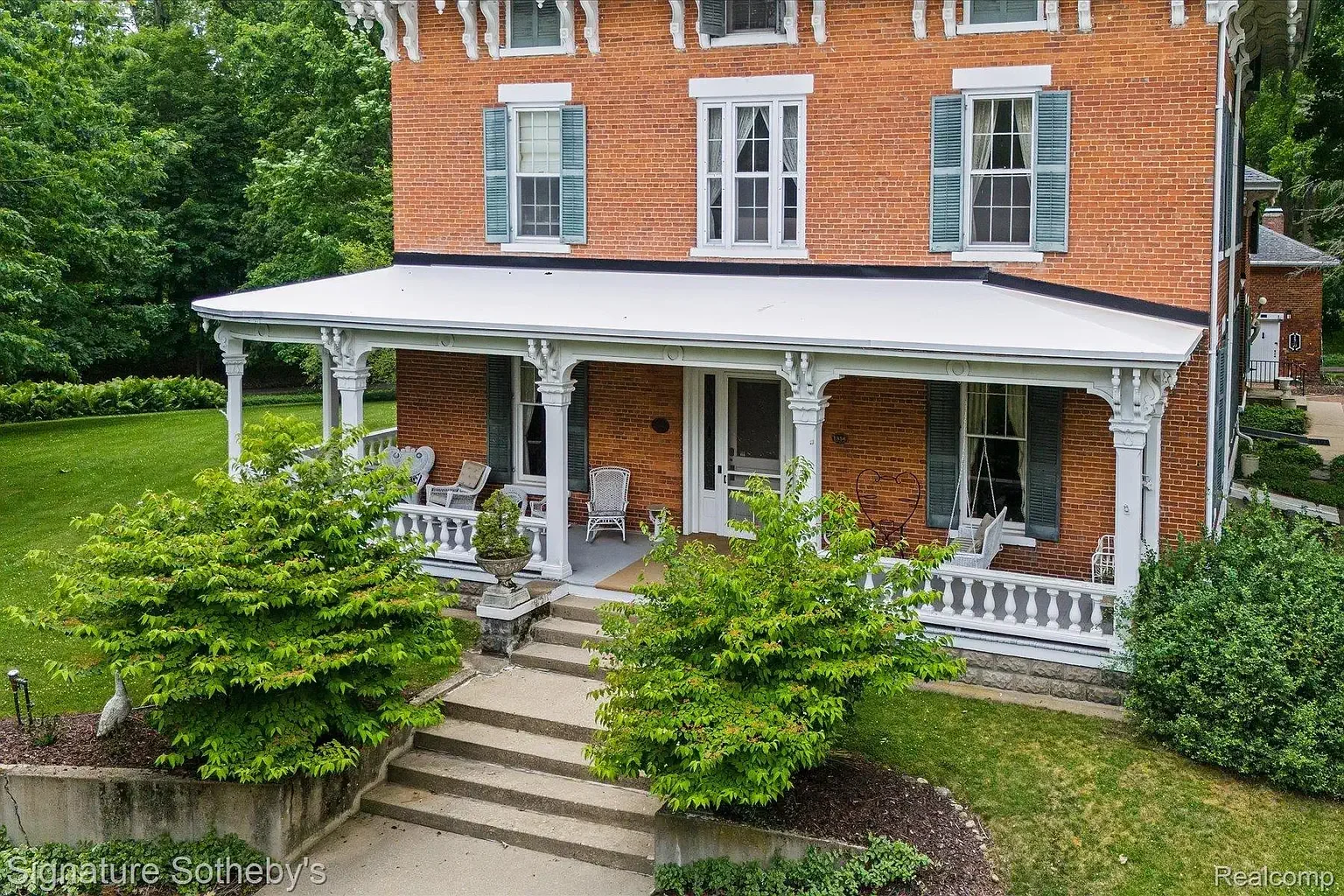 Oakhill Estate The Chauncey M. Brewer House 1858 Italianate Marshall Michigan - 70 - front view.webp