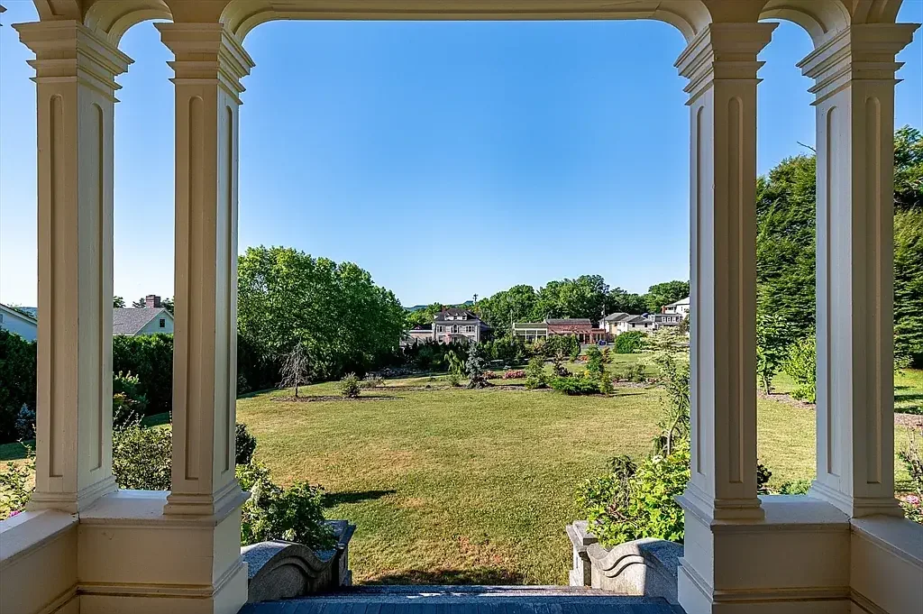 Henry F Hills House 1863 Italianate Amherst Massachusetts - 35 - porch view.webp