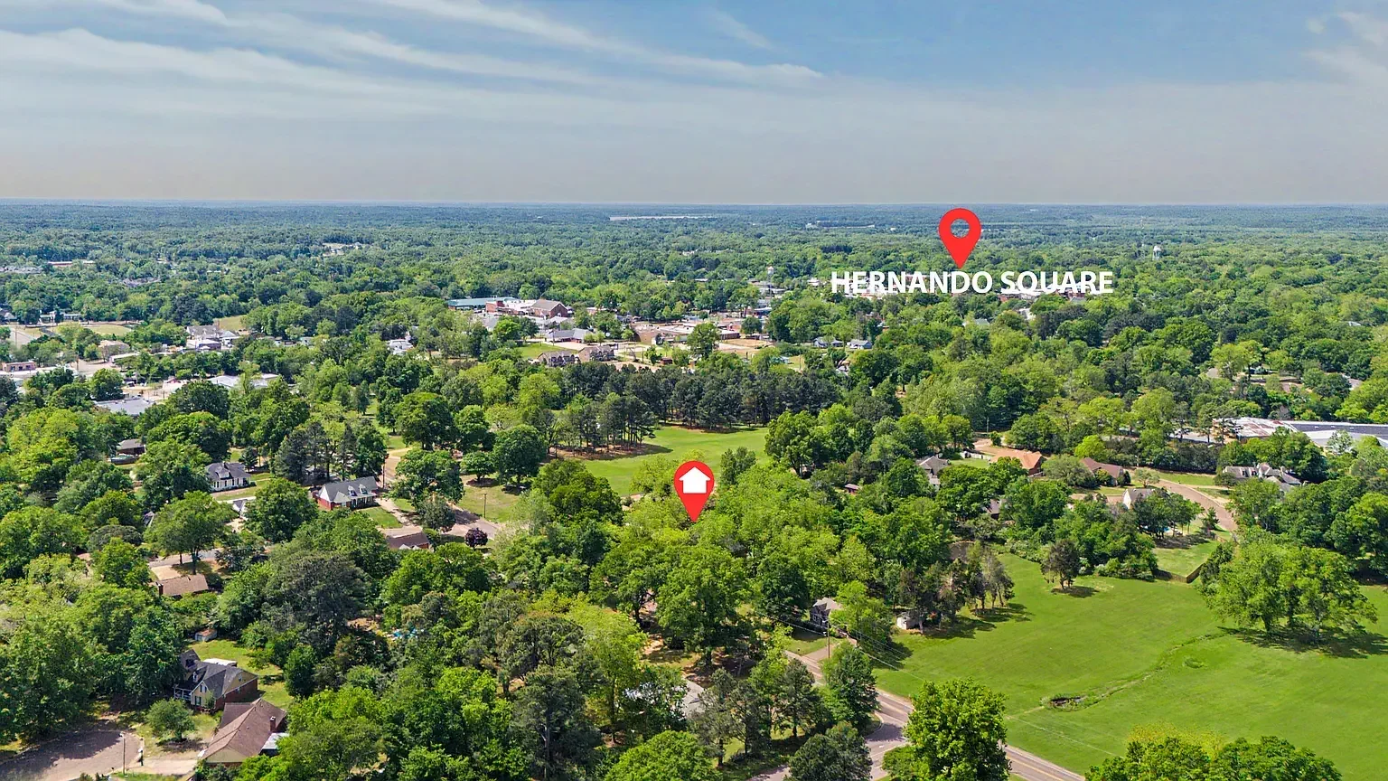 1930 Traditional House Hernando Mississippi - 37 - aerial view.webp