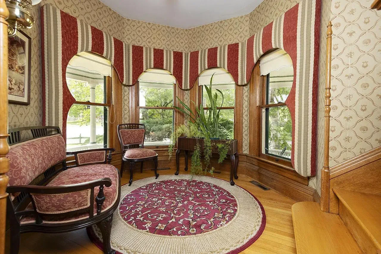 The Edward Engebretsen House 1895 Queen Anne Revival Whitewater Wisconsin - 5 - sunroom.webp