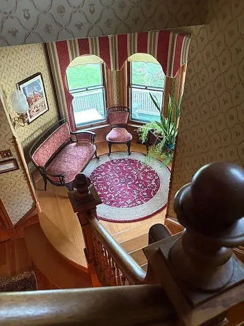 The Edward Engebretsen House 1895 Queen Anne Revival Whitewater Wisconsin - 31 - staircase.webp