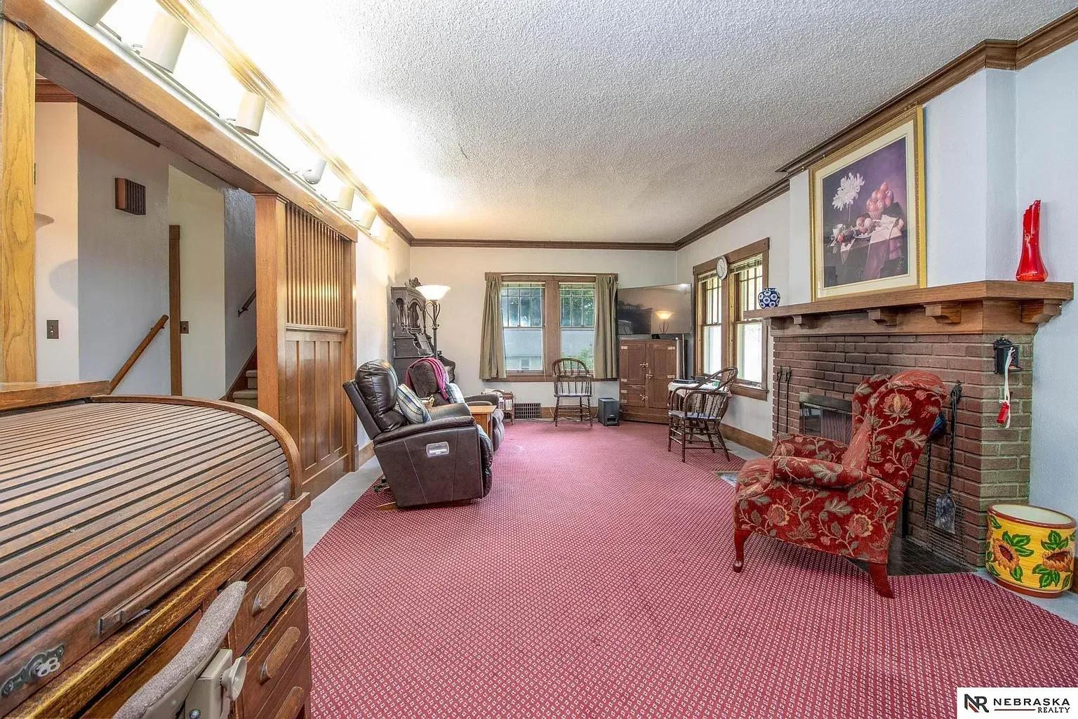 1905 Craftsman house Lincoln Nebraska - 12 - living room.webp