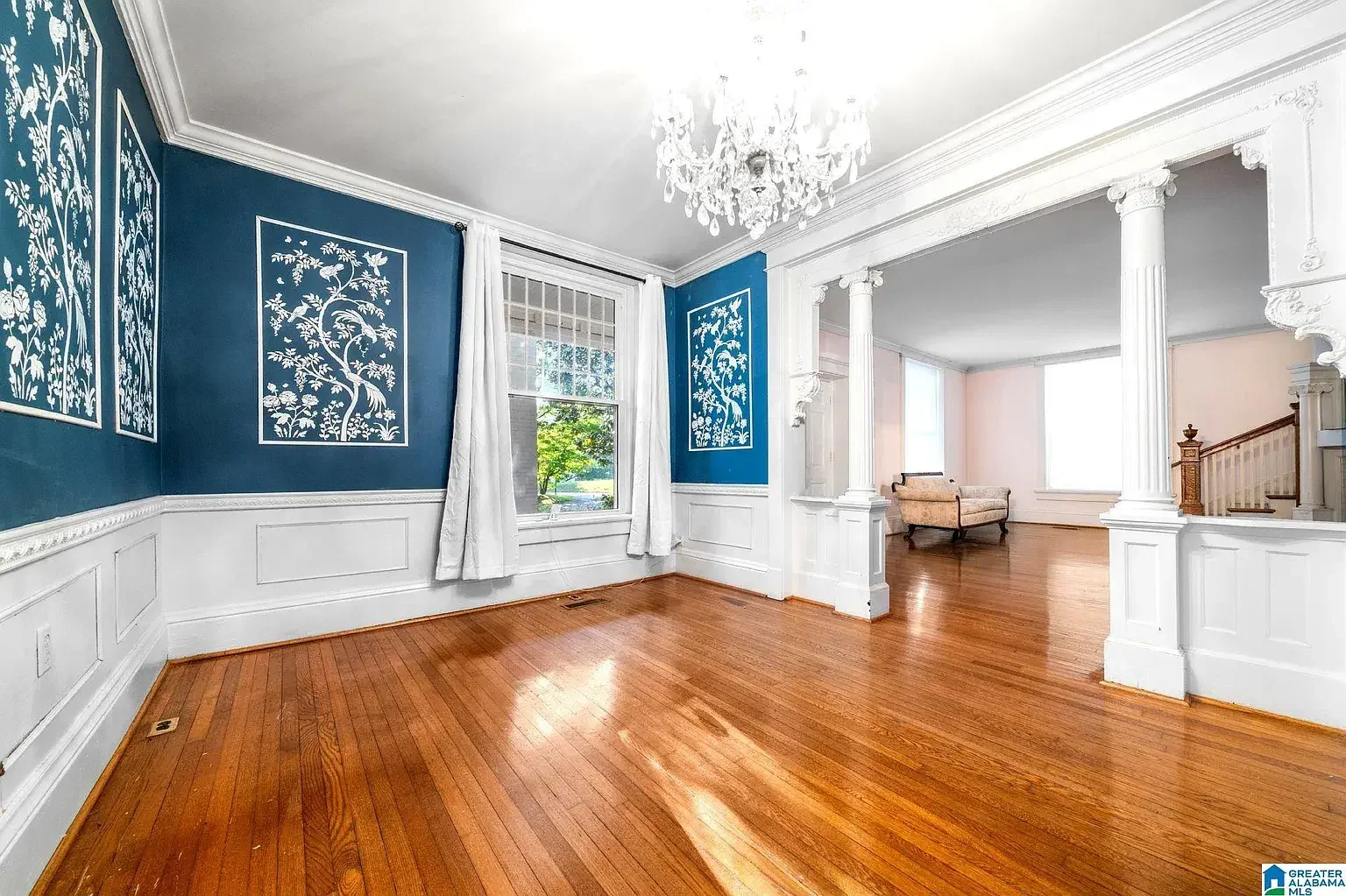 The Magnolia House 1913 Neoclassical Revival Sears Roebuck Home Ashland Alabama - 18 - living room.webp