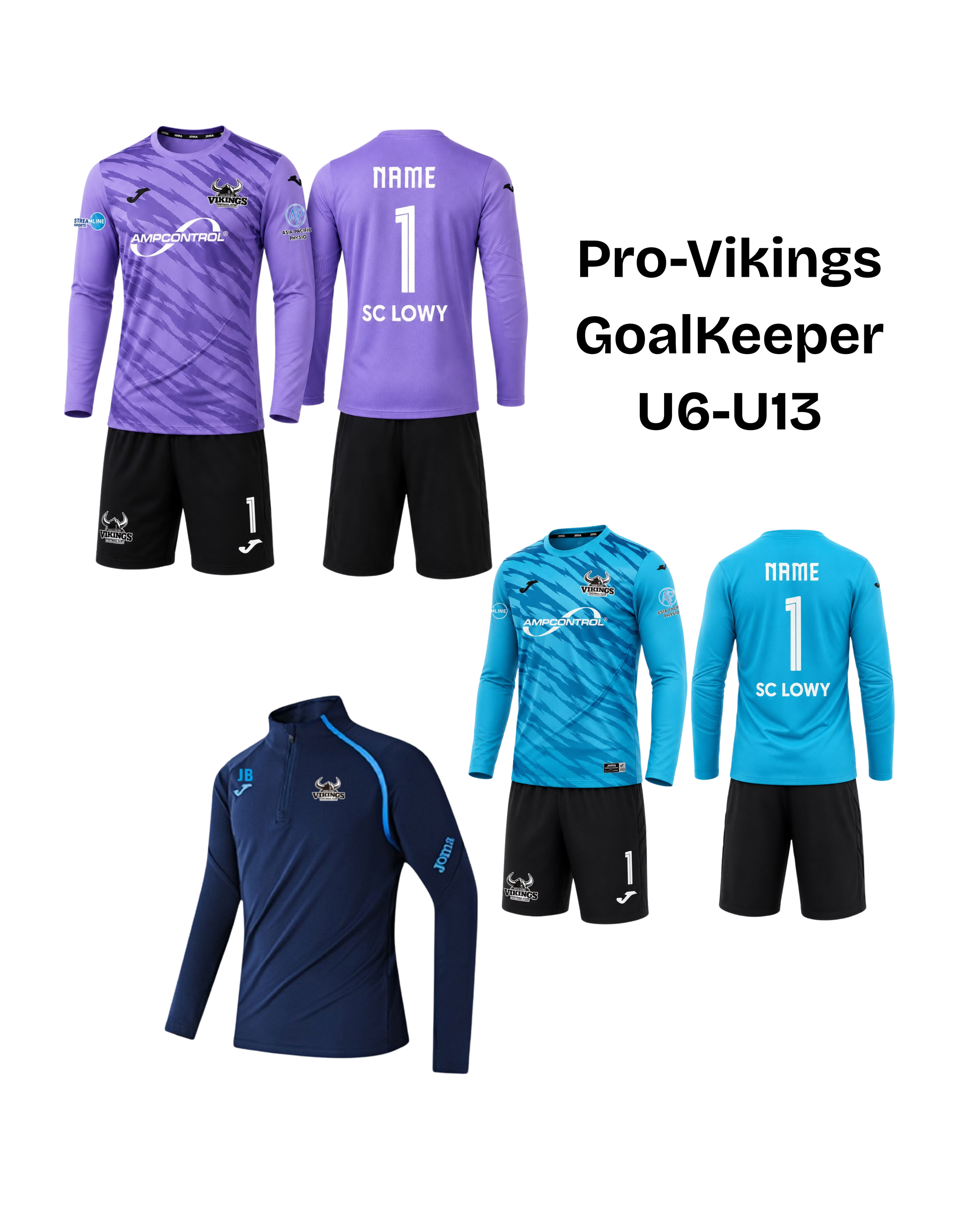 PRO-VIKINGS U6-13 GOALKEEPER SET