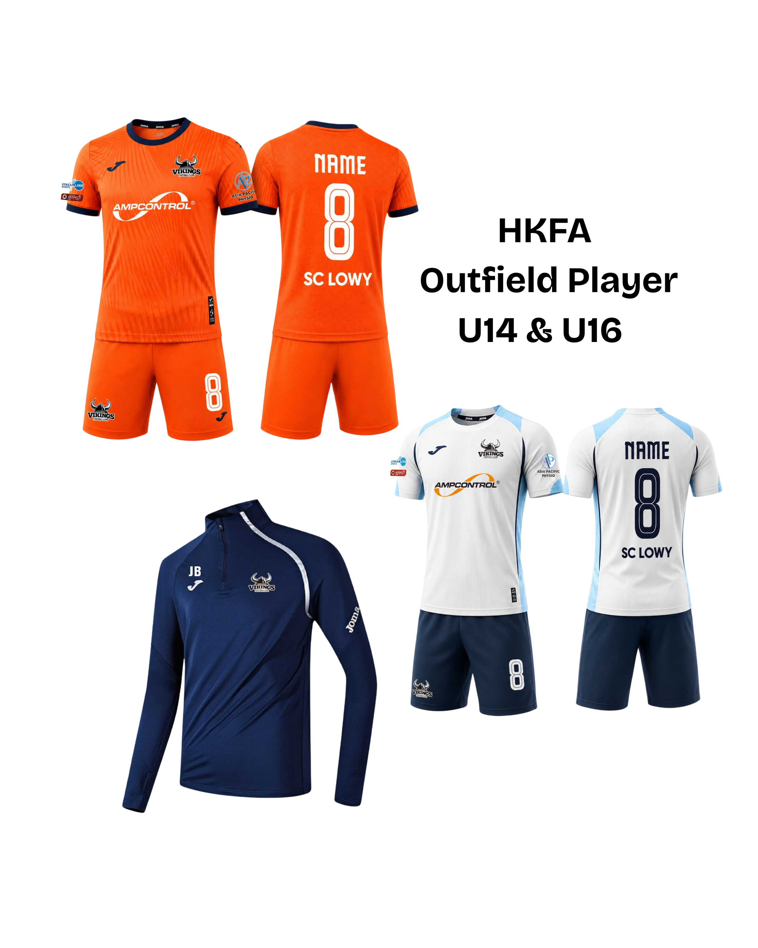 HKFA U14 & U16 OUTFIELD PLAYER SET