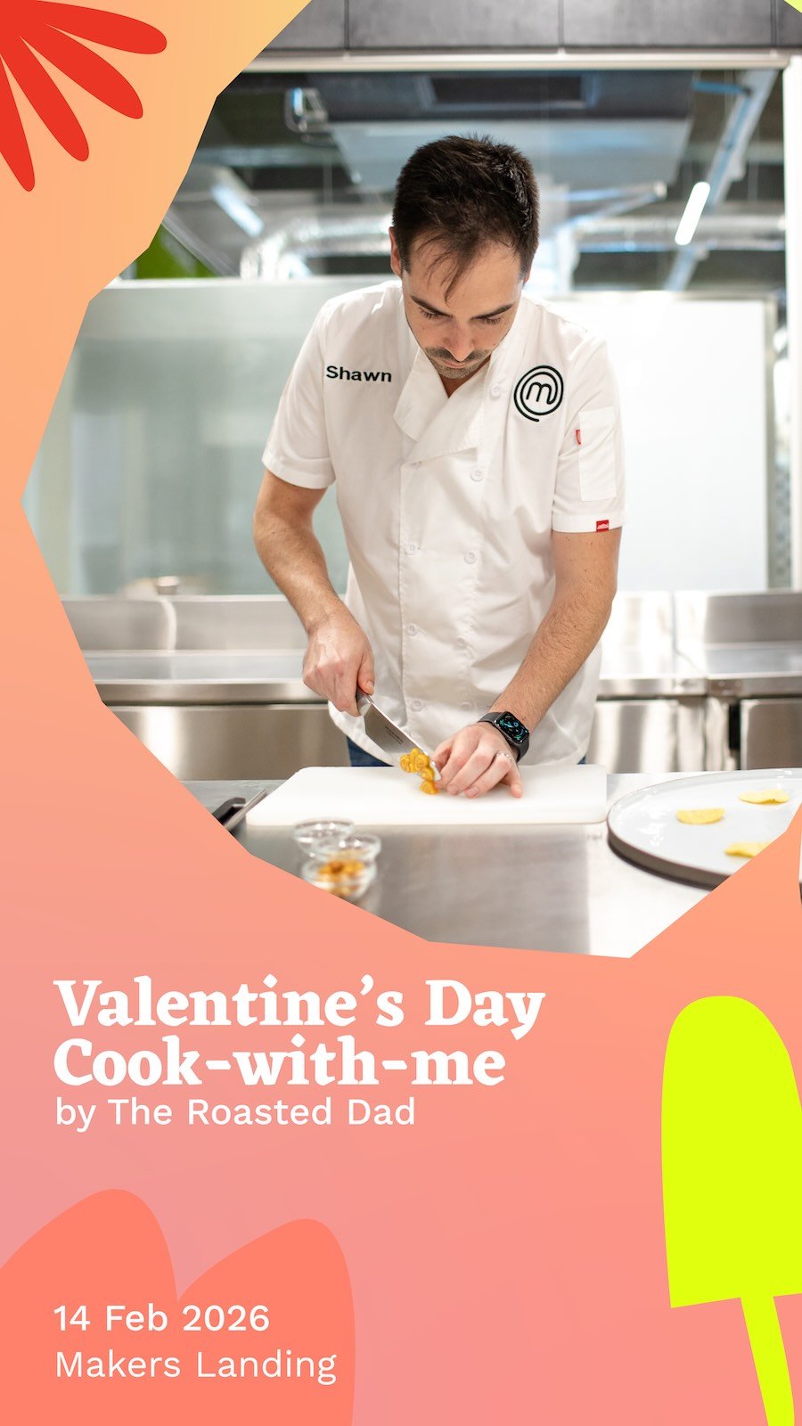 The Roasted Dad Valentine's Day cook-with-me workshop Makerslanding