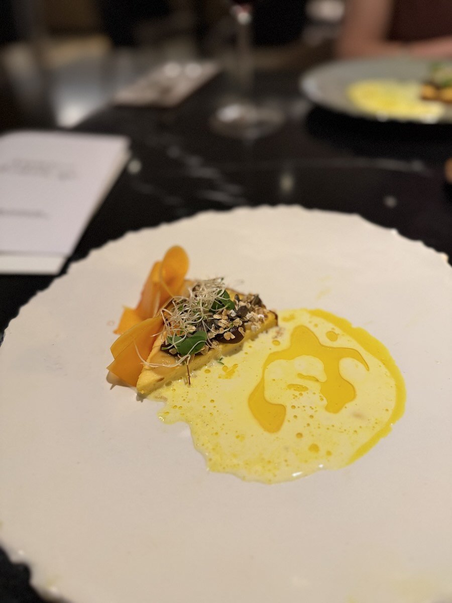 Pumpkin starter at Journey Urchin restaurant 