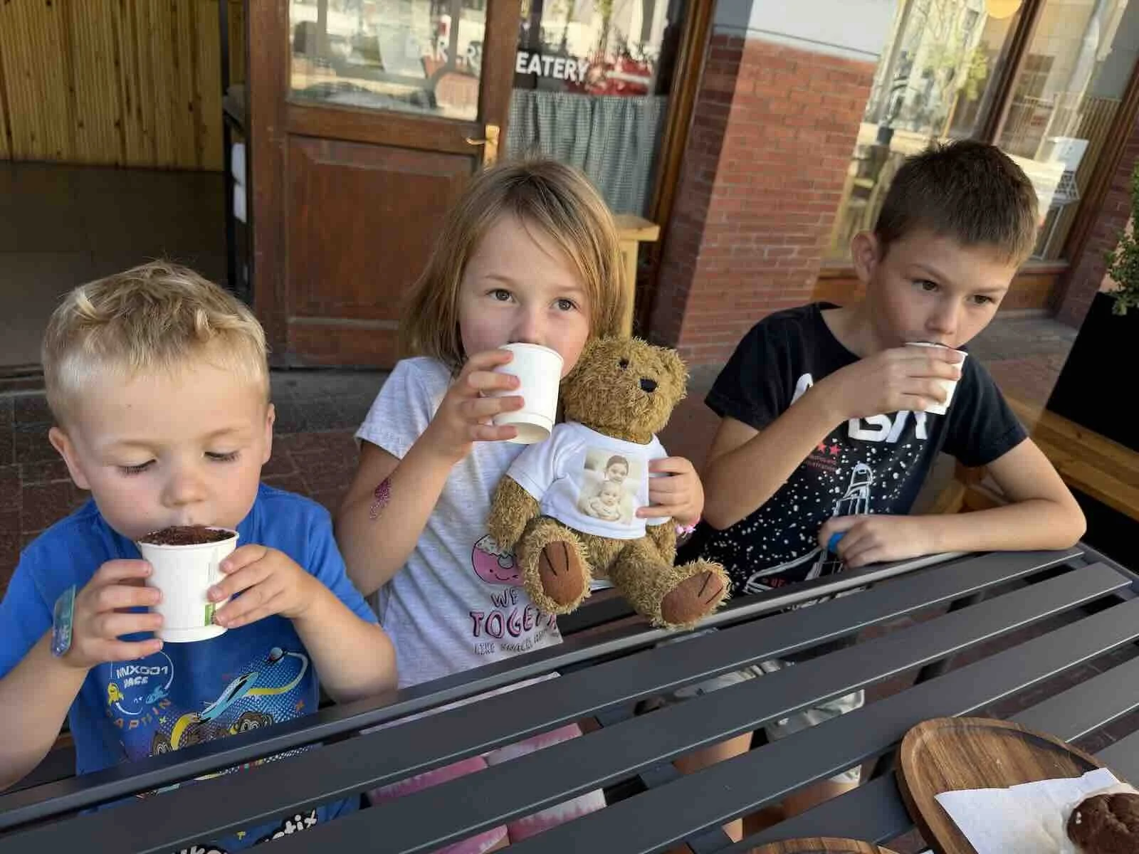 Kids enjoying their babyccinos at Suur