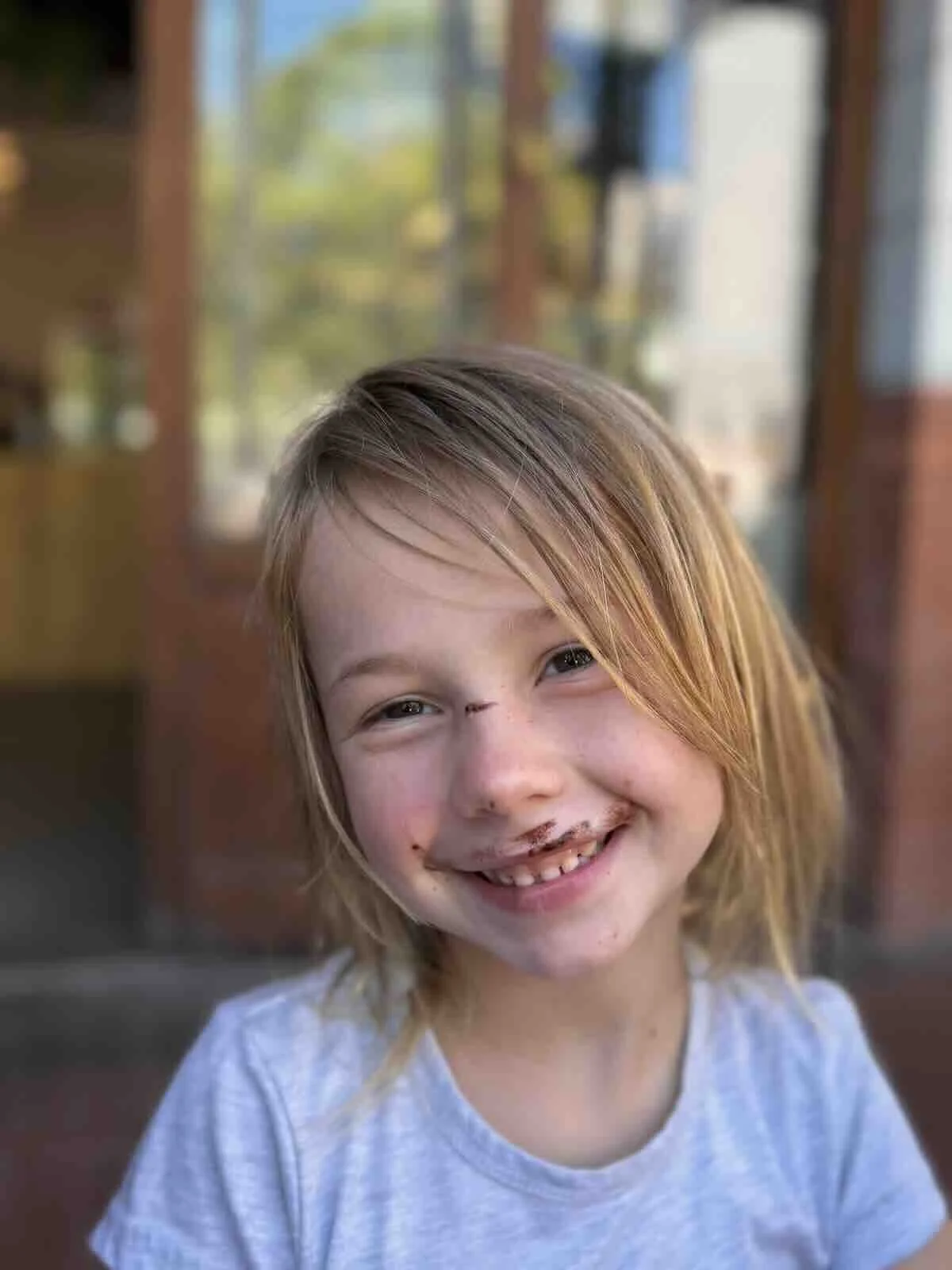 Olivia after enjoying her babyccino at Suur