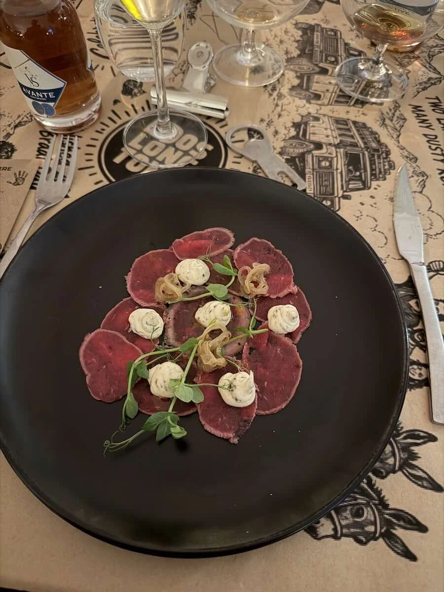 Donkey-Long-Tong-birthday-celebration-venison-carpaccio