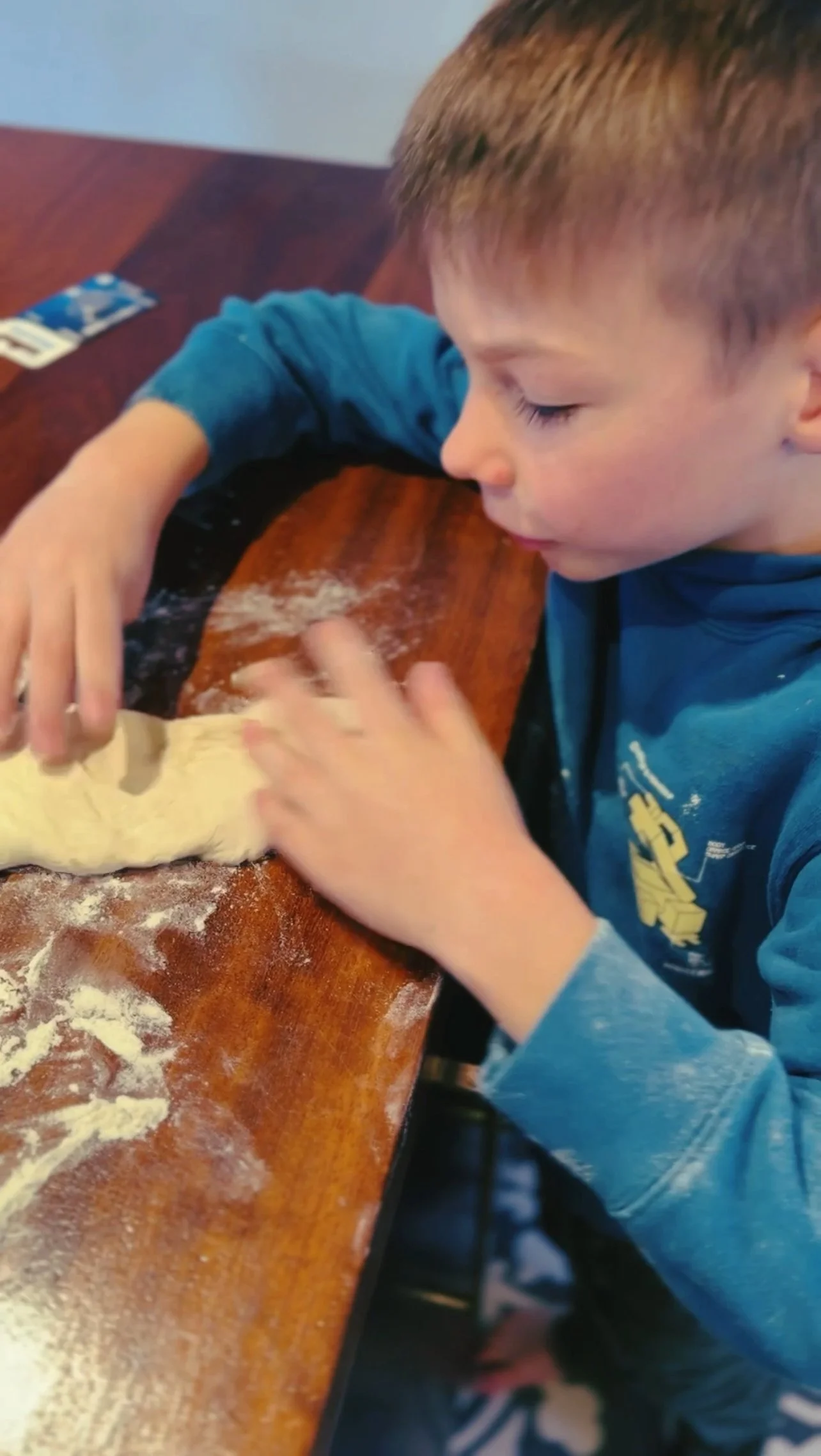 Kneading the dough